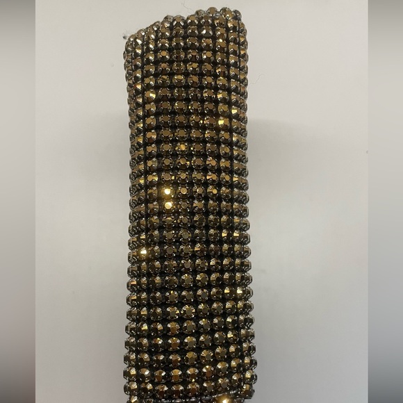 Kurt Geiger NWOT Gold Crystal Mesh Evening Bag with Chain Strap - Picture 5 of 6